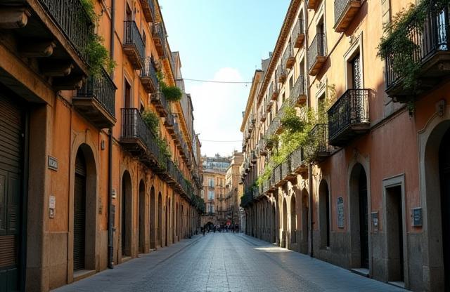 Street view near the digiestop office in Barcelona, showing Catalan architecture.